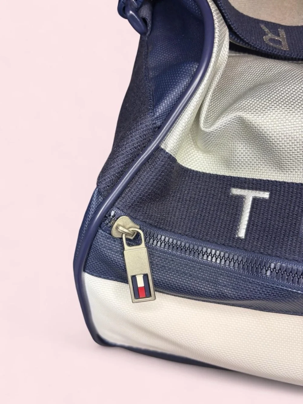 Tommy Hilfiger Colorblock Men’s Duffel Bag — Navy, White & Red